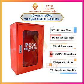 Tủ chữa cháy vách tường, tủ đựng bình chữa cháy 600x400x200mm