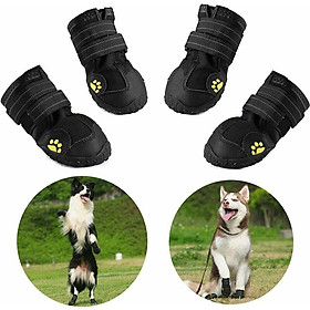 Giày bảo vệ cho dây chống thấm chó cho chó có thể điều chỉnh dây đai màu đen