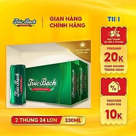 Combo 2 Thùng Bia Trúc Bạch - Thùng 24 lon 330ml