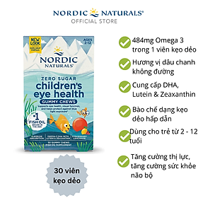 Nordic Naturals Children's Eye Health Gummies - Kẹo dẻo Omega3, DHA tăng cường thị lực cho trẻ em, vị trái cây tự nhiên, hộp 30 viên - Hàng Chính Hãng