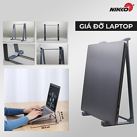 Giá đỡ iPad/ Laptop NIKKO Black nhôm cao cấp cho Laptop 17,4inch Hàng Chính Hãng
