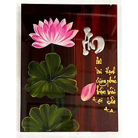 Mua Tranh sơn mài chữ  thơ kèm họa tiết 30x40 cm ý nghĩa thích hợp làm quà tặng  trang trí ...