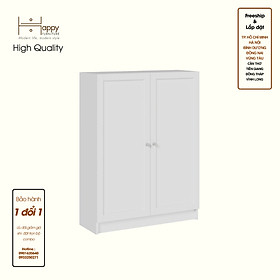 [Happy Home Furniture] CATY, Kệ sách 3 tầng 2 cửa mở, 80cm x 30cm x 106cm ( DxRxC), KSA_054