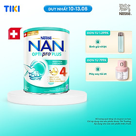 Sữa Bột Nestlé NAN OPTIPRO PLUS 4 1500g/lon với 5HMO Hỗ trợ Đề Kháng - Tiêu Hóa - Trí Não & Chiều Cao (Dành cho trẻ từ 2-6 tuổi) - Tặng Bộ xửng hấp 2 ngăn Inochi