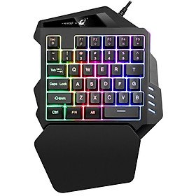 Mua Bàn phím chuyên game có dây K13 35 phím với đèn nền LED Bàn phím một tay tiện dụng chơi game PUBG  OW LOL - hàng chính hãng
