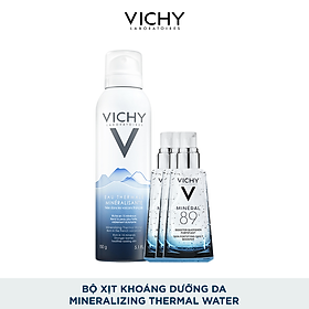 Bộ Xịt Khoáng Dưỡng Da Vichy Mineralizing Thermal Water 150ML + Tặng Dưỡng Chất Giàu Khoáng Chất Mineral 89