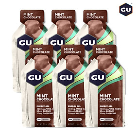 (COMBO 6 GÓI) GU Energy Gel Năng Lượng Chạy Bộ Vị Mint Chocolate - Combo 6 Gói