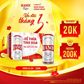 Bia Hanoi Premium phiên bản Tết 2026 - Thùng 24 lon 330ml