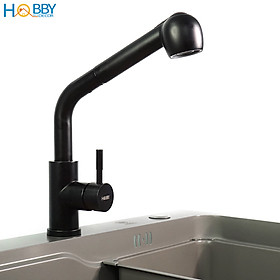 Mua Vòi rửa chén nóng lạnh dây rút inox 304 sơn đen Hobby Home Decor VDR5