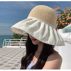 Mũ rộng vành chống nắng chống tia cực tím tuyệt đối, nón nữ rộng vành đi nắng đi biển cao cấp