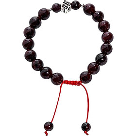 Vòng Tay Đá Garnet (Ngọc Hồng Lựu) Mix Charm Ngọc Quý Gemstones VT26