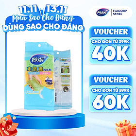 Miếng rửa chén bột gỗ MyJae dễ dàng đánh bay dầu mỡ (3 miếng/gói)
