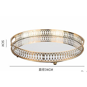 Khay Gương. Khay Tráng Gương Trang Trí Decor, Hình Tròn, Hình Chữ Nhật Cao Cấp