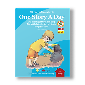 Sách - One Story A Day - CUỐN 7 : 365 câu chuyện phát triển IQ, EQ cho bé - Bản song ngữ tặng kèm file nghe
