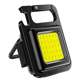 COB Keychain Flashlight Waterproof USB Rechargeable Lamp for Fishing Walking