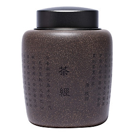Mua Hũ  Bình Đựng Trà Bằng Khoáng Tử Sa Khắc Bát Nhã Tâm Kinh (Hũ Nắp 02 Lớp Siêu Kín)