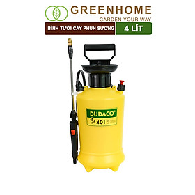 Bình Tưới Cây Dudaco, Greenhome, 4 Lít, Phun Xa 2 Chế Độ, Bơm Nhẹ Tay, Tưới Cây Phun Sương, Bền, Đẹp