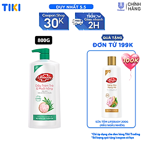 Sữa Tắm Lifebuoy Detox Và Sạch Sâu Khỏi Bụi Mịn Pm2.5 Và Vi Khuẩn Tràm Trà Muối Hồng 100% Từ Thiên Nhiên Chai 800G