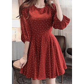 Đầm bi đỏ tay lỡ