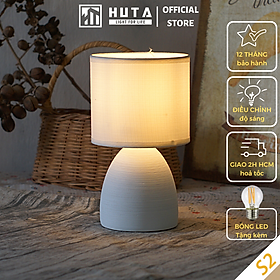 Mua Đèn Ngủ Để Bàn HUTA S2 Gốm Sứ Hiện Đại Dễ Thương Decor Trang Trí Phòng Ngủ  Đọc Sách Đầu Giường  Điều Chỉnh Độ Sáng  Đèn Vàng Bóng LED Tiết Kiệm Điện