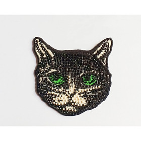 2 Miếng Sticker Thêu Họa Tiết Hình Mèo MS774852