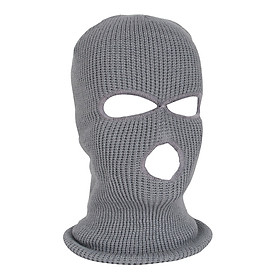 3-Hole Knitted Full Face Mask Men Women Ski Mask Warm Full Face Cover