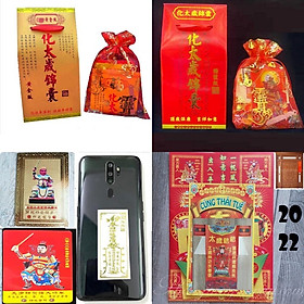 Mua Combo THÁI TUẾ 2022 đầy đủ tất tật(Túi  Phù Kim bài Giấy Áo  Linh phù điện thoại...cúng Thái tuế)