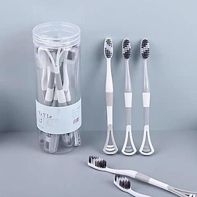 Mua Set 8 Bàn Chải Đánh Răng 2 Đầu Có Cạo Rơ Lưỡi(Hộp Tròn Xám)
