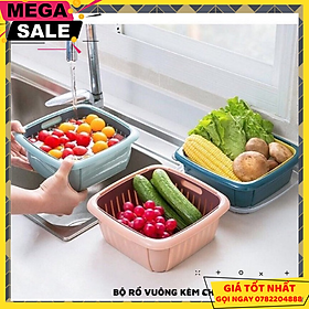 Mua Bộ Rổ Vuông Kèm Thau Và Nắp Đậy Tiện Dụng - Giao Hàng Toàn Quốc