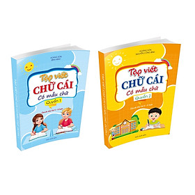 Sách - Combo Tập viết chữ cái có mẫu chữ quyển 1 + 2 dành cho bé 4- 6 tuổi (HA)