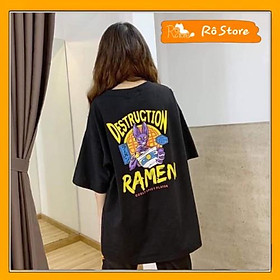 Áo thun Unisex nam nữ form rộng tay lỡ - Áo phông đẹp chất cotton co giãn 4 chiều RAMEN phong cách hiphop RÔ STORE AT26
