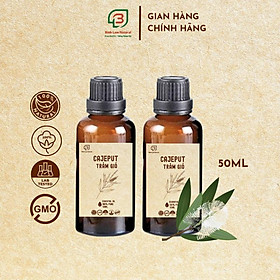 Combo 02 Tinh dầu tràm gió nguyên chất giữ ấm cho bé, kháng khuẩn, đuổi muỗi Bình Lam Natural 50ml