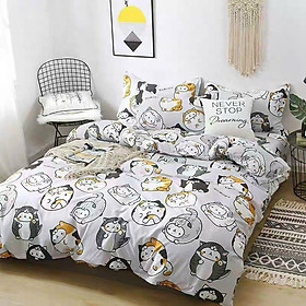 Bộ chăn ga gối mèo Cotton Poly cao cấp GenZ Bedding, chăn ga Hàn Quốc, miễn phí bo chun drap ga giường theo yêu cầu