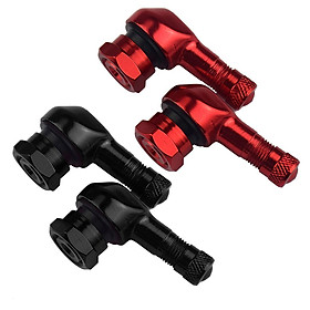 Hình ảnh Red & Black 90 Degree CNC Aluminum Universal Motorcycle Wheel Valve Stems