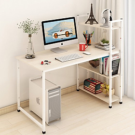 Mua Bàn làm việc kệ cao để sách - TIDO TI-BLVKC - Bàn có kệ để sách tiện lợi - Mặt bàn dài 1m2 có 2 màu chân đen & trắng