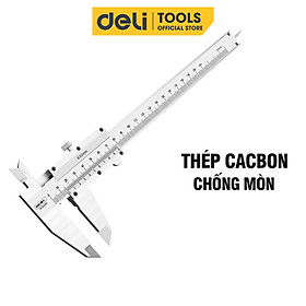 Thước Kẹp Cơ Deli 150mm - 200mm - Chất Liệu Thép Cacbon Siêu Bền Chống Mòn Gỉ, Độ Chính Xác Cao - DL92200