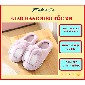 Dép Lông Đi Trong Nhà Hình Tai Thỏ Dễ Thương PaKaSa -Hàng Chính Hãng - Màu 01