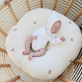 Gối chống trào ngược Rototo Bebe phiên bản giới hạn vỏ Airmesh Waffle thêu