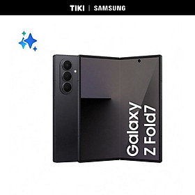Điện thoại Samsung Galaxy Z Fold7, Điện thoại AI, Camera 200MP, Màn hình 8.0" tối ưu đa nhiệm, Mỏng nhẹ nhất - Hàng Chính Hãng - Đen tuyền - (12GB/256GB)