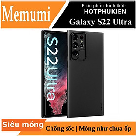 Ốp lưng nhám chống sốc siêu mỏng 0.3mm cho Samsung Galaxy S22 Ultra hiệu Memumi có gờ bảo vệ camera - Hàng nhập khẩu