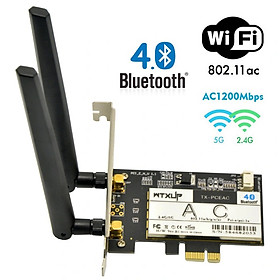 Mua Card wifi PCI-E chuẩn AC tích hợp bluetooth cho máy tính bàn Wtxup 7260AC 867Mbps - PK09