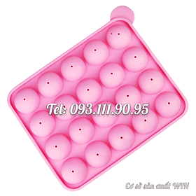 Mua Khuôn silicon làm bánh  kẹo  rau câu bi  mochi nước  bánh trôi nước 20 hình tròn – Mã số 1029