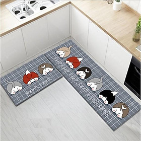 Mua Bộ 2 thảm trải sàn nhà bếp có lớp chống trợt in hình 3D