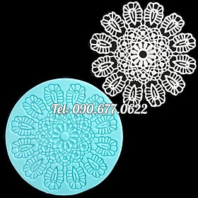 Khuôn silicone làm bánh, rau câu, fondant hoa văn nền bánh, viền bánh loại 13 cm – Mã số 1225