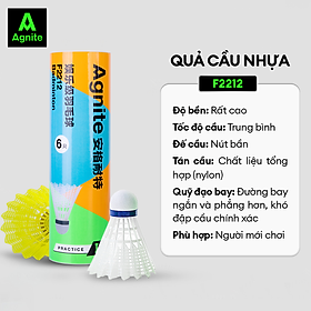 [Hộp 6 quả] Cầu lông nhựa chính hãng Agnite - siêu bền - phù hợp tập luyện, chơi thể thao - F2212