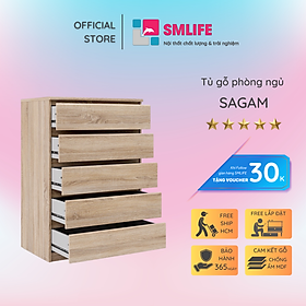 Tủ đựng quần áo phòng ngủ SMLIFE Sagam
