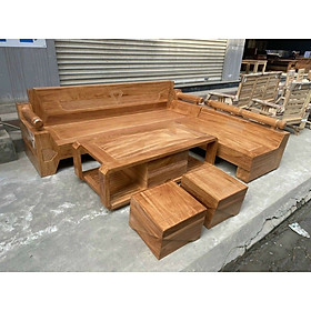 Mua Bộ sofa phòng khách góc gỗ gõ đỏ  mẫu kim cương SL01