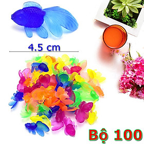 Bộ sưu tập 100 cá vàng trang trí dễ thương đồ chơi nhà tắm mô hình mini kích thước 4.5 cm dễ thương nhựa dẻo đặc ruột an toàn cho bé trai, bé gái