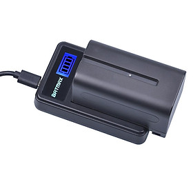 2 Cái 5200mAh NP F750 NP F770 NP-F750 Pin Akku + Bộ sạc USB LCD cho Sony NP F970 F960 F550 F570 QM91D CCD-RV100 TRU47E Màu sắc: 1 Pin 1 Bộ sạc