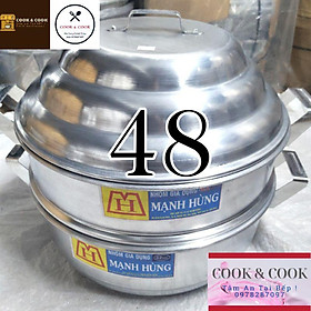 Mua Bộ xửng hấp bánh bao size 48 Nhôm- Hấp hải sản/rau củ